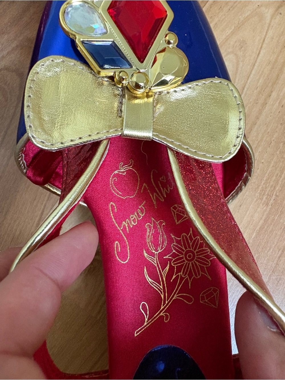 Disney Snow White Blue and Red Jewel-Embellished Flats - Picture 6 of 9